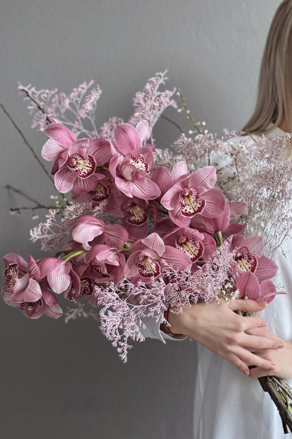 Cymbidium orchid bouquet by Lela Design 0